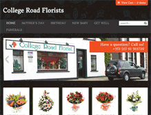 Tablet Screenshot of collegeroadflorists.com